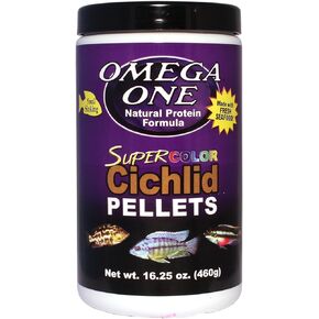 Omega One Super Color Sinking Cichlid Pellets, 2mm Small Pellets, 16.25 oz in Kuwait