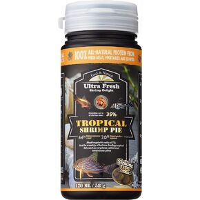 Ultra Fresh Bottom Feeder Fish Food, Sword Prawns, Natural Protein, Balanced Diet, for Catfish, Corydoras, Loaches, Tropical Shrimp Pie 2.05 Ounces