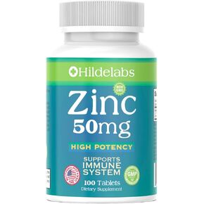 Hildelabs Zinc 50mg Tablets - Immune Support - 100 Count in Saudi Arabia