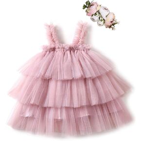 Bow Dream Baby Tutu Flower Girl Dress Wedding with Headband Birthday Party in Saudi Arabia
