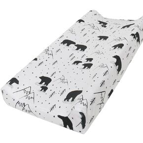 Owlowla Changing Pad Cover Soft Minky Changing Table Cover Lovely Print Waterproof Changing Pad Covers Baby Boy Girl(Bear)