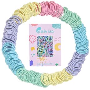 300Pcs Baby Hair Ties - Black Rubber Bands, Toddler and Little Girl Hair Accessories (Black)