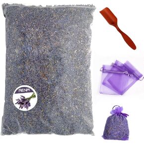 RENM 10 Ounce Lavender Sachets for Closets, 20 Pack Lavender Bud Organic Dried Flower, Dried Lavender Buds Lavender Sachet for Drawers and Closets in Kuwait