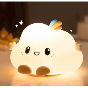 babyboo paris Baby Night Light Cloud, Nursery Decor, BabyShower Gift, USB Rechargeable Colorful Night Light for Kids Room, Silicone LED Light, Changing Colors, Toddler Christmas Gifts in Saudi Arabia