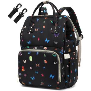 Strawberry Diaper Bag Backpack for Baby Girls, Mom Waterproof Large Nappy Bags for Women in Kuwait