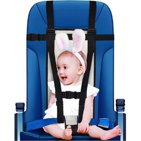 سرج عناية للاطفال الصغار، مستلزمات السفر بالطائرة للاطفال، حزام سفر محمول للسلامة على الطائرة، ملحقات طائرة للاطفال (رمادي) in Kuwait