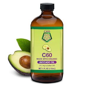 C60 Power - AVO 2-oz.- Organic Avocado Oil, 2 Fl Oz, 99.99% Pure Carbon Fullerenes, Lift Oxidative Burden, Optimize Mitochondrial Function