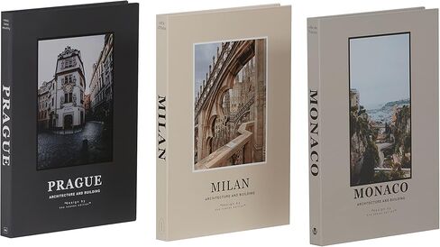 Decorative books for home decor books for coffee table – faux books for decoration book decor and neutral home decor books for decor – designer books decor set of 3 book decorations for living room in Kuwait