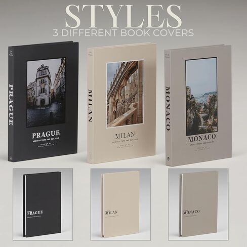 Decorative books for home decor books for coffee table – faux books for decoration book decor and neutral home decor books for decor – designer books decor set of 3 book decorations for living room in Kuwait