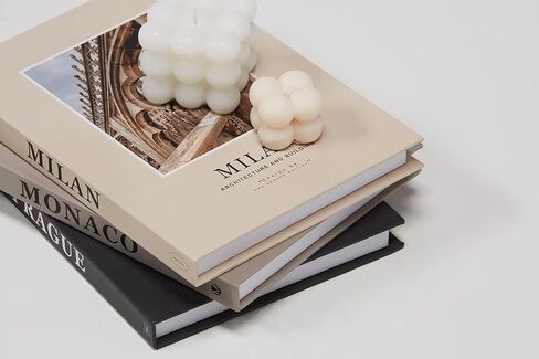 Decorative books for home decor books for coffee table – faux books for decoration book decor and neutral home decor books for decor – designer books decor set of 3 book decorations for living room in Kuwait