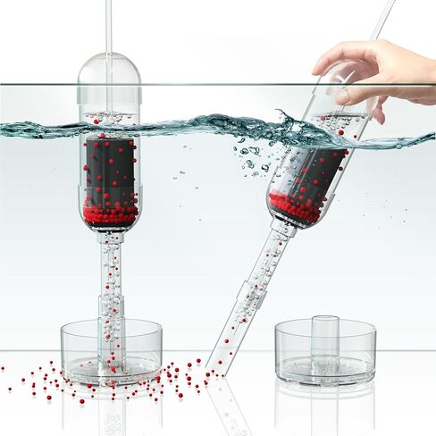 IRUZIO Aquarium Cleaner 2in1 - مكنسة كهربائية للحصى ومجمع شفط فضلات الأسماك لخزان الأسماك (عمق الماء الكبير 13.8-23.6 بوصة) in Kuwait