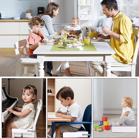 Toddler Booster Seat for Dining Table,PU Waterproof Kids Booster Seat for Table with Safety Buckles,Non-Slip Bottom Portable Booster Cushion for Travel in Saudi Arabia