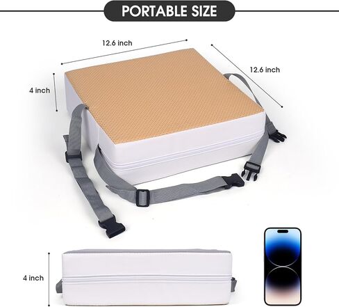 Toddler Booster Seat for Dining Table,PU Waterproof Kids Booster Seat for Table with Safety Buckles,Non-Slip Bottom Portable Booster Cushion for Travel in Saudi Arabia