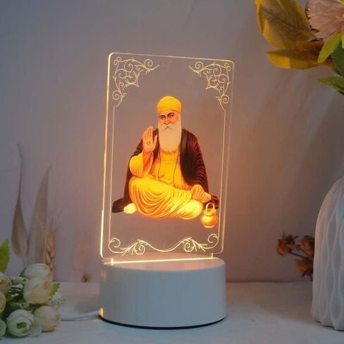 Ailtower Beautiful 3D Golden Temple Frame with Soft White Light. UV Printed LED Night Light for Sikhs, Punjabi, Indian Community. Bedside Table lamp and Décor for Living Rooms. (Golden Temple) in Saudi Arabia