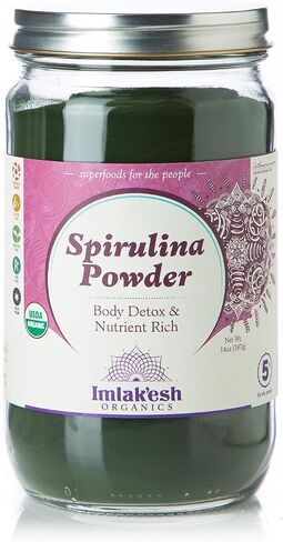 Imlak'esh Organics، مسحوق سبيرولينا (جرة زجاجية سعة 14 أونصة)، الطحالب الخضراء المزرقة — كيتو | باليو | نمت عضويا في تشيلي | خالي من الغلوتين | غير معدل وراثيًا in Saudi Arabia