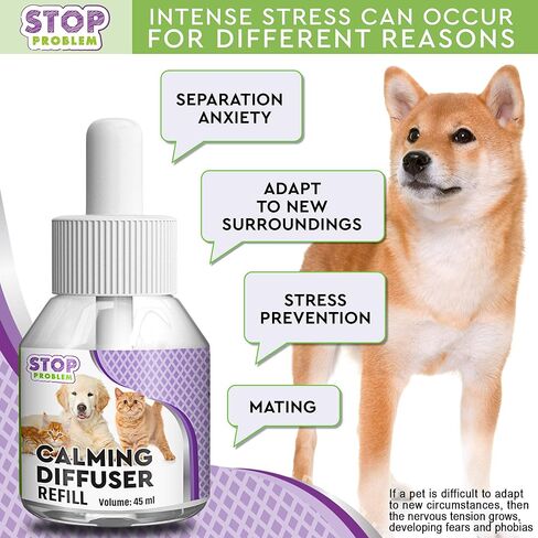 موزع الفيرمون المهدئ من بيليفيد بيتس عبوة من قطعتين للقطط مع تأثير استرخاء طويل الأمد - تركيبة معززة لتخفيف القلق - الوقاية من الإجهاد للحيوانات الأليفة (الموزع غير متضمن) in Kuwait