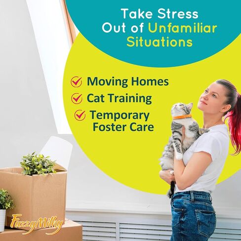 Cat Calming Collars - 4 Packs Cat Collar Infused with Synthetic Pheromones (Blue) - Cat Pheromone Diffuser Necklace for Anxiety Relief, Travel, Keeping Kitty Quiet in Kuwait