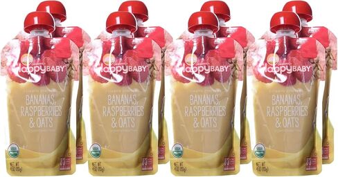 هابي بيبي أغذية الأطفال المصنوعة من الخضار والبازلاء والموز والكيوي، 4 أونصة in Kuwait