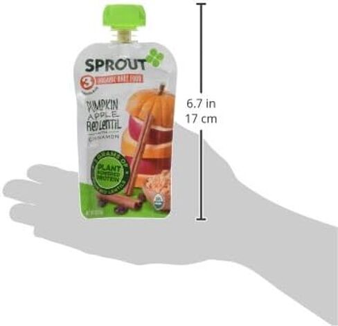 أكياس أغذية الأطفال العضوية من سبراوت، المرحلة 3، بروتين اللحوم من مصادر عضوية، 4 أونصة (عبوة من 12 قطعة) in Kuwait