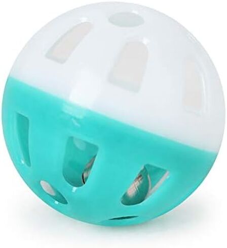 FadyDail 12PCS 5Color 1.6" Cat Toy Ball with Bell, Pet Toy Cat Bell Ball Cat Toy with Bell Cat Jingle Balls for Cats Kitten, Plastic Cat Toys Jingle Balls Pounce Chase Rattle Ball Toys in Kuwait