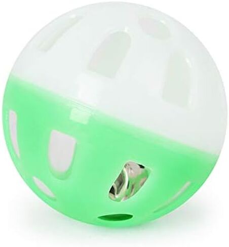 FadyDail 12PCS 5Color 1.6" Cat Toy Ball with Bell, Pet Toy Cat Bell Ball Cat Toy with Bell Cat Jingle Balls for Cats Kitten, Plastic Cat Toys Jingle Balls Pounce Chase Rattle Ball Toys in Kuwait