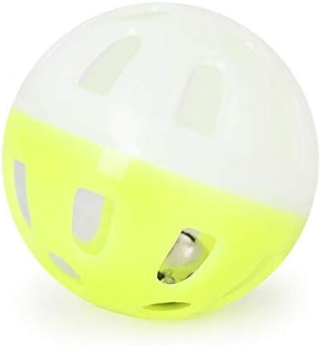 FadyDail 12PCS 5Color 1.6" Cat Toy Ball with Bell, Pet Toy Cat Bell Ball Cat Toy with Bell Cat Jingle Balls for Cats Kitten, Plastic Cat Toys Jingle Balls Pounce Chase Rattle Ball Toys in Kuwait