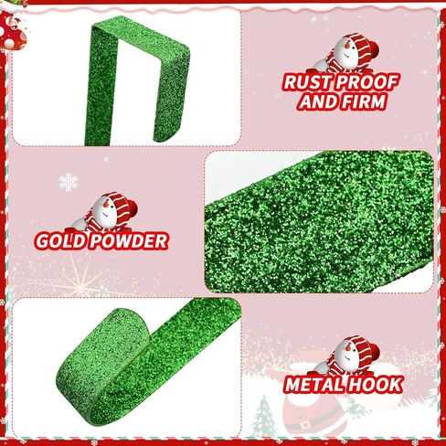 Christmas Wreath Hanger 3PCS Glitter Gold Silver Green Metal Garland Hanging Hooks Over The Door Wreath Hanger Holders for Christmas Party Halloween Home Office Wall Wedding Wreaths Decoration in Kuwait