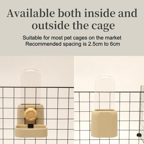 Hanging Automatic Pet Food Water Dispenser, Auto Gravity Rabbit Feeder and Water Dispenser Set，Cage Food Bowl Feeding Station for Puppy Kitten Rabbit Chinchilla Hedgehog Guinea Pig Ferret in Kuwait