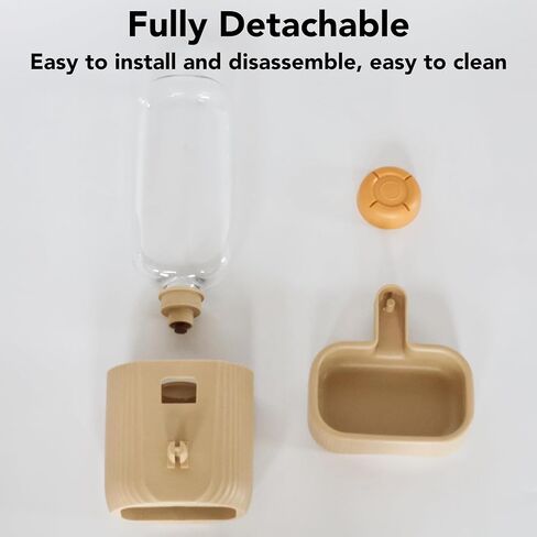 Hanging Automatic Pet Food Water Dispenser, Auto Gravity Rabbit Feeder and Water Dispenser Set，Cage Food Bowl Feeding Station for Puppy Kitten Rabbit Chinchilla Hedgehog Guinea Pig Ferret in Kuwait