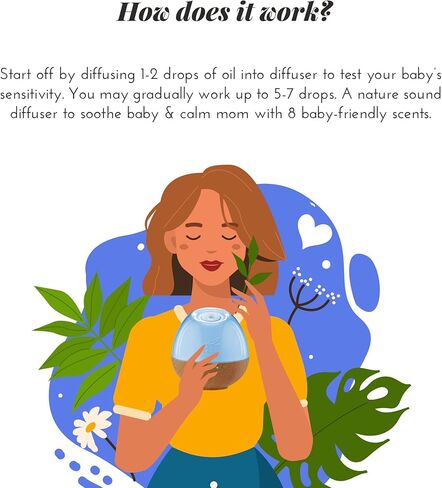 artnaturals Essential Oil Diffuser & Baby White Noise Sound Machine w/Night Light - 6 Natural Relaxing & Soothing Sounds - Sleep Therapy for Babies, Kids & Adults - Aromatherapy Humidifier for Bedroom in Kuwait