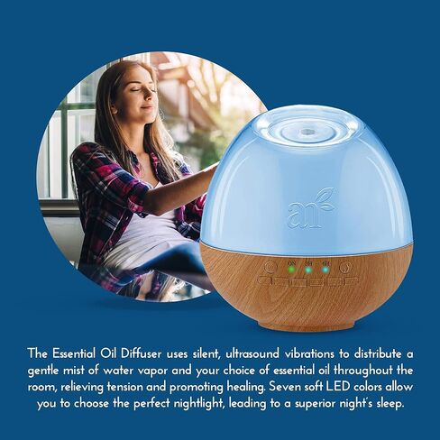 artnaturals Essential Oil Diffuser & Baby White Noise Sound Machine w/Night Light - 6 Natural Relaxing & Soothing Sounds - Sleep Therapy for Babies, Kids & Adults - Aromatherapy Humidifier for Bedroom in Kuwait