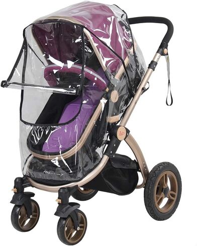 Stroller Rain Cover, Pram Rain Cover Waterproof Transparent Can Be Folded for Stroller for Baby in Saudi Arabia
