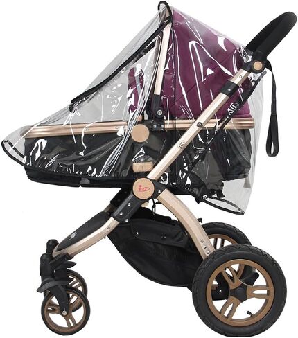 Stroller Rain Cover, Pram Rain Cover Waterproof Transparent Can Be Folded for Stroller for Baby in Saudi Arabia