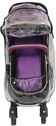 Stroller Rain Cover, Pram Rain Cover Waterproof Transparent Can Be Folded for Stroller for Baby in Saudi Arabia