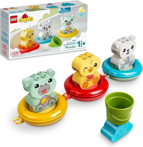 LEGO DUPLO 10965 - Bath Time Fun, Floating Animal Train Bathtub Water Toy for Babies and Toddlers 1.5-3 Years Old with Duck, Hippo, and Polar Bear, Easy to Clean, Great Tub Float Toy for Kids in Saudi Arabia
