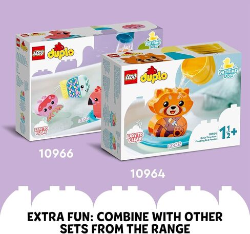 LEGO DUPLO 10965 - Bath Time Fun, Floating Animal Train Bathtub Water Toy for Babies and Toddlers 1.5-3 Years Old with Duck, Hippo, and Polar Bear, Easy to Clean, Great Tub Float Toy for Kids in Saudi Arabia