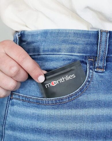 MOONTHLIES Menstrual Cup Wipes, Individually Wrapped Wipe For On The Go Cleaning of Menstrual Discs (30 Count Box of Wipes) in Kuwait