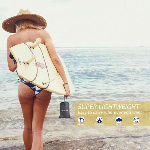 جيفرير ارجوحة تخييم، ارجوحة محمولة مع شريطين شجرة، ارجوحة مظلات خفيفة الوزن من النايلون للمشي لمسافات طويلة، شنطة الظهر، الصيد، في الهواء الطلق، الشاطئ، التخييم، ازرق ورمادي in Kuwait