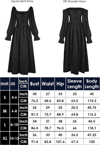 Anna-Kaci Long Sleeve Swiss Dot Lined Maxi Dress for Women Smocked Tied Detail Square Neck in Saudi Arabia