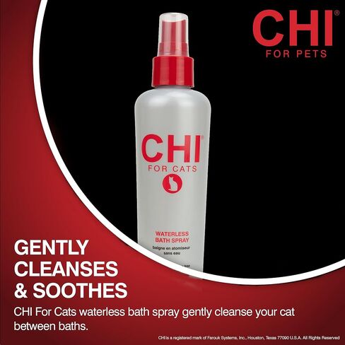 CHI Cat Hairball Control Waterless Bath Spray, White in Kuwait