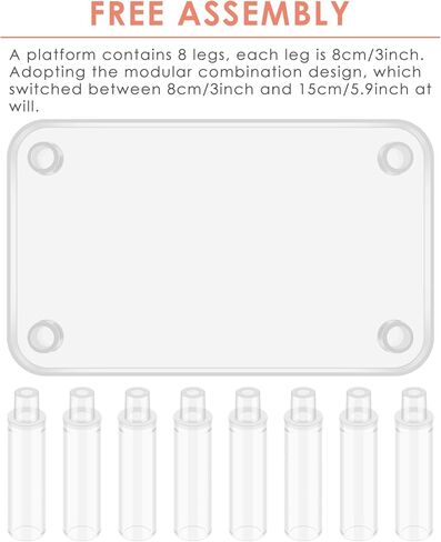 منصة بيساب هامستر، منصة لعب بلاستيكية للفئران للهامستر السوري القزم والجربوع والفئران ديغوس أو غيرها من ملحقات قفص الحيوانات الأليفة الصغيرة - أزرق سماوي in Kuwait
