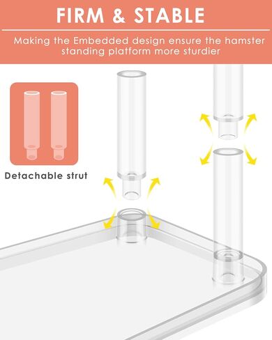 منصة بيساب هامستر، منصة لعب بلاستيكية للفئران للهامستر السوري القزم والجربوع والفئران ديغوس أو غيرها من ملحقات قفص الحيوانات الأليفة الصغيرة - أزرق سماوي in Kuwait