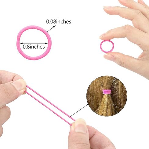 300Pcs Baby Hair Ties Hair Rubber Bands Small Elastics Ponytail Holders Multicolor Toddler Hair Ties Hair Accessories for Baby Girls Thin Hair in Kuwait