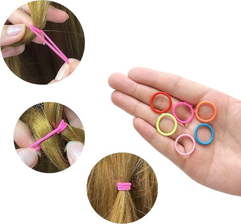 300Pcs Baby Hair Ties Hair Rubber Bands Small Elastics Ponytail Holders Multicolor Toddler Hair Ties Hair Accessories for Baby Girls Thin Hair in Kuwait