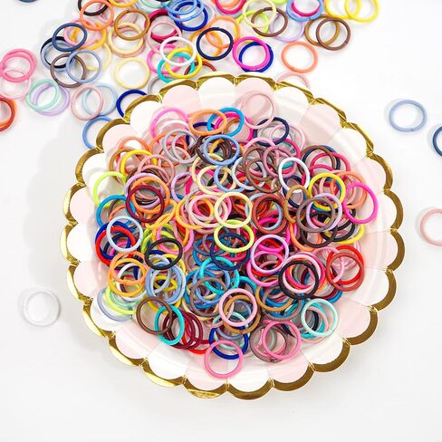 300Pcs Baby Hair Ties Hair Rubber Bands Small Elastics Ponytail Holders Multicolor Toddler Hair Ties Hair Accessories for Baby Girls Thin Hair in Kuwait