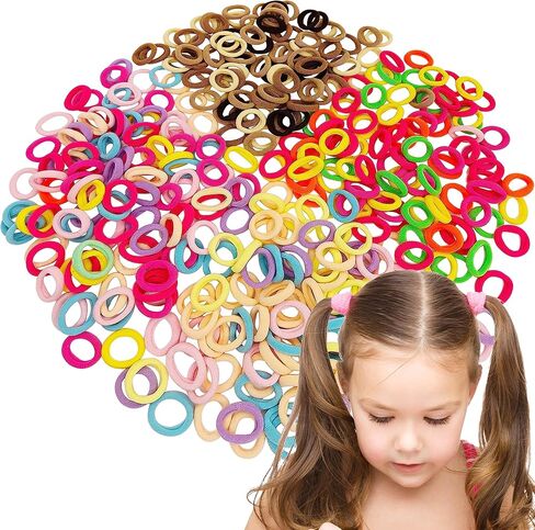 400 قطعة من ربطات شعر الأطفال الصغار، ربطات شعر للفتيات، أربطة شعر مطاطية ملونة لطيفة وإكسسوارات للشعر (اللون 06) in Kuwait