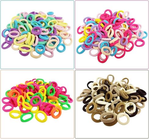 400 قطعة من ربطات شعر الأطفال الصغار، ربطات شعر للفتيات، أربطة شعر مطاطية ملونة لطيفة وإكسسوارات للشعر (اللون 06) in Kuwait