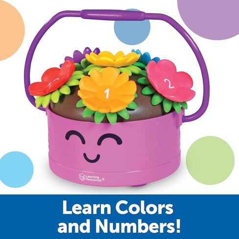 إناء للزهور من Learning Resources Poppy the Count & Stack - 15 قطعة، ألعاب المهارات الحركية الدقيقة للأطفال الصغار، ألعاب ما قبل المدرسة، للأعمار من 18 شهرًا فما فوق in Kuwait