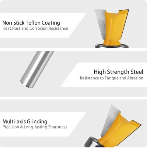 WSOOX 1/4 عرقوب مجموعة لقم التوجيه مع محمل 1/2 بوصة 5/8 بوصة قطع ضياء تتوافق لقم توجيه مشتركة لصنع صناديق خزائن النجارة. in Kuwait