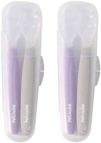 Silicone Baby Spoons, Feeding Spoons for Infants, BPA Free, Soft Silicone, Set of Spoons with Case, Travel Friendly, Made in Korea in Kuwait